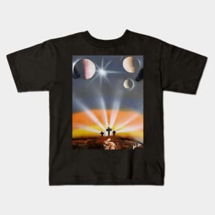 3 crosses and planets Kids T-Shirt